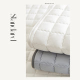 (Cream white 150cm*200cm) Cotton-Padded Waterproof Mattress Protector, Dust-Proof Bed Cover (Without 10397846