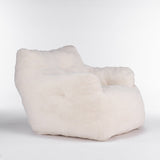 010-Soft Teddy Fabric Tufted Foam Bean Bag Chair With Teddy Fabric Ivory White W52741087