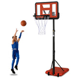 ZUN Use for Outdoor Height Adjustable 4.8 to 7.7ft Basketball Hoop 44 Inch Backboard Portable Basketball 88991401