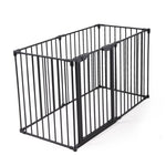 ZUN 146" Extra Wide Baby Gate, 6-Panel Baby Pet Playpen, Fireplace Safety Fence, Foldable Barrier Gate, W2181P160610