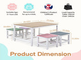 5-piece children's patio table and chair set , 29.5 inches, khaki, pink, purple, 68279899