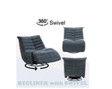 Talmon Shadow Chenille Glider Recliner with Swivel B2726P245870