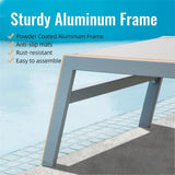 Patio Chaise Set of 3, Aluminum Chairs with 5 Adjustable Positions, Outdoor Chaise W1859109866