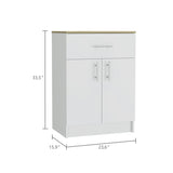 Mayorca Base Pantry Cabinet, One Drawer, Two Interior Shelves -White / Light Oak B20092094
