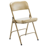 ZUN 4 Pack Metal Folding Chairs with Padded Seat and Back, for Home and Office, Indoor and Outdoor 66348978