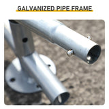 13.1x9.8x6.5ft Large Metal Chicken Coop with Run, Walk-in Poultry Cage with Waterproof Cover & Arc 87088586