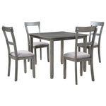 ZUN 5 Piece Dining Table Set Industrial Wooden Kitchen Table and 4 Chairs for Dining Room 60903246