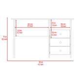 Edgewater 3-Drawer Writing Desk with Open Compartment Light Gray B062111632