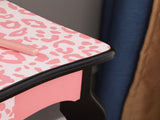 Three-Fold Mirror Single Drawer Arc Feet Children Dresser Red Leopard Print 96588246
