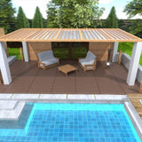 2FT Patio Deck Tiles, DIY Module Interlocking Decking Tiles Floor Tile,Easy and Quick Installation W206P195966