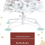 6FT Hinged Fir Artificial Fir Bent Top Christmas, Xmas Bendable Santa Hat Style Christmas PX292920AAJ