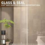 Frameless Sliding Shower Door 58-60 in. W x 76 in. H, Bathroom Sliding Door with 5/16" Clear W2619P202930