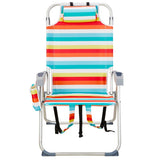 63*70*99cm Heightened Oxford Cloth Silver White Aluminum Tube Bearing 100kg Beach Chair Rainbow 34542854