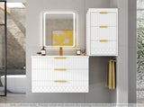 Wall Mounted Floating Cabinet, 12inch Side Cabinet with Drawers, Mutifunctional Cabinet for N710P324099K
