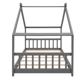 Twin Size House Bed Wood Bed, Gray WF282521AAE