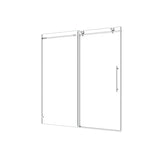 5476 Brushed frameless one fixed and one shifted Shower Door, 70MM 304 stainless steel large pulleys W2517P280926