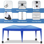 ZUN 10'x20' Folding Canopy with 6 Removable Sidewalls Outdoor Event Shelter UPF 50+ Gazebo Portable W2185P191604