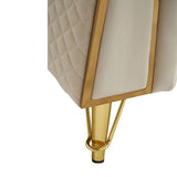 Modern Tufted Velvet Sofa 87.4 inch for Living Room Beige Color W579P329996