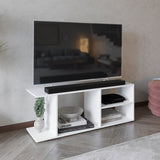 ZUN Goodwood Minimalistic Tv Stand for 65-Inch TV With 5 Open Shelves B070P234336