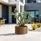 Heavy Duty Corten Steel Round Raised Garden Bed Kit 15.5" Dia. x 12" H. Pre-Rusted Metal Planter W3077P276889