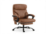 Heated Massage Office Chair, Reclining PU Leather Computer Chair with Footrest, Height Adjustable 79748595