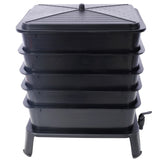 5-Layer Worm Compost Bin, 50L Worm Composter, Easy Setup Inclusive Worm Farm Kit for Recycling Food 52130043