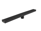 28 Inch Linear Shower Drain with Removable Square Patterned Grate, 304 Stainless Steel with Hair 17007770