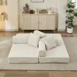 Comfy Convertible Folding Mattress Couch, Floor Bed, Chenille Floor with Armrest, Floor W1143P330248