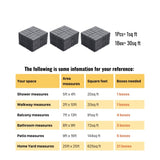 30 PCS Interlocking Deck Tiles Checker Pattern, 12" x 12" Square Light Gray Acacia Hardwood Outdoor 23546728