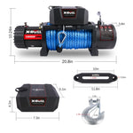 ZUN X-BULL ELECTRIC WINCH 13000 LBS 12V SYNTHETIC BLUE ROPE UPGRADE W121843475