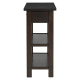 ZUN TREXM Retro Console Table with Drawer and Two Sturdy Shelves for Entryway, Living Room N715P195561P