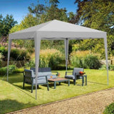 ZUN Outdoor 10 x 10 Ft Pop Up Gazebo Canopy with 4 pcs Sand Bag and Carry Bag,Grey [Sale to Temu is 44510997