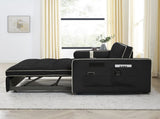 Modern 55.5" Pull Out Sleep Sofa Bed 2 Seater Loveseats Sofa Couch with side pockets, Adjsutable W119368698