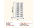 8-Tier Media Storage Cabinet, 22.01 x 8.74 x 50.98 in Organizer for DVDs, CDs, Books, and Games, 56945809