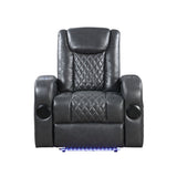 Dark Grey Power Recliner with Bluetooth B062P215429