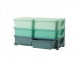 Green 3 Tier Kids Organizer 6 Drawers Storage Unit, for Bedroom, Nursery, Kindergarten, Boys & 10916829
