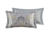 5 Piece Cotton Duvet Cover Set Grey King B035129117