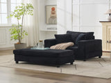 Chaise Lounge Chair with Removable Ottoman Accent Sofa Bed Upholstered Sleeper Couch Bed with W1170P353044