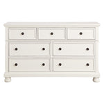 ZUN Transitional White Finish Dresser of 7 Drawers Jewelry Tray Traditional Design Bedroom Wooden B011P143960