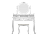 Modern Concise 4-Drawer 360-Degree Rotation Removable Mirror Dresser White 32759839 20407644