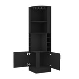 Seattle Bar Cabinet, Eight Bottle Cubbies, Two Large Open Shelves B128P176130