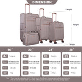 4-Piece Set ,Softshell Suitcase Spinner Wheels Terylene Sets Carry On Suitcase 87358782