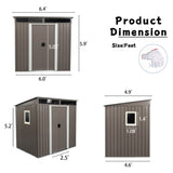 6ft x 5ft Outdoor Metal Storage Shed With window Transparent plate W540S00011 W54071041