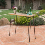 ZUN DENALI INDUSTRIAL WOOD AND METAL BAR TABLE 61327.00