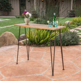 ZUN DENALI INDUSTRIAL WOOD AND METAL BAR TABLE 61327.00