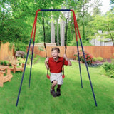 XNS067B green and blue interesting 2 in 1 baby swing mental plastic safe swing set 110lbs for W1711P208374
