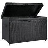 K&K 230 Gallon Wicker Deck Box with Wheels, All-Weather Outdoor Storage Box, Rattan Storage Bin for N707P245458B