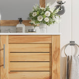 30" Antique Bathroom Vanity with Ceramic Sink, Mid-Century Modern Bathroom Vanity Cabinet with 2 N817P245326N