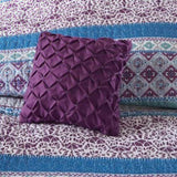 Full/Queen Reversible Quilt Set with Throw Pillows B03596119