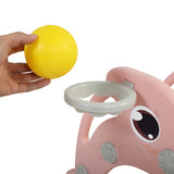 2 in 1 Slide, Toddler Freestanding Extra Long Slide with Basketball Hoop & Ball, Indoor Outdoor, W2181P152199